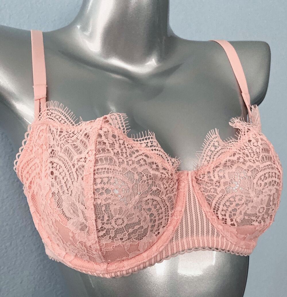 Victoria's Secret Nwt Dream Angels Peach Push Up w/o Padding Unlined Bra 34D